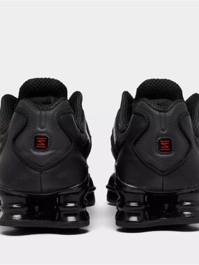 Women's Black Athletic Sneakers with Subtle Red Accent